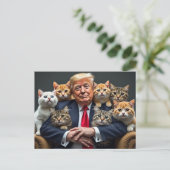 猫付きトランプ2024はがき ポストカード (スタンド正面)