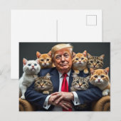 猫付きトランプ2024はがき ポストカード (正面/裏面)