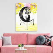 猫付きドリームキャッチャー |夢後を追の中 キャンバスプリント (インサイチュ (リビング))