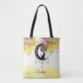 猫付きドリームキャッチャー |夢後を追の中 トートバッグ (正面)