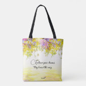 猫付きドリームキャッチャー |夢後を追の中 トートバッグ (裏面)