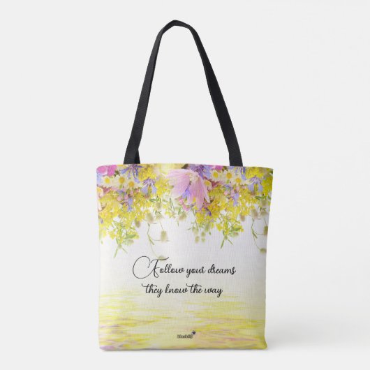 猫付きドリームキャッチャー |夢後を追の中 トートバッグ (裏面)