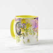 猫付きドリームキャッチャー |夢後を追の中 マグカップ (正面左)