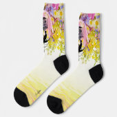 猫付きドリームキャッチャー |後を追夢を見カスタムる ソックス (左)