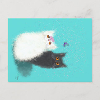 猫付きポストカード ポストカード
