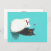 猫付きポストカード ポストカード (正面/裏面)