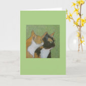 猫仲間 カード (黄色い花)