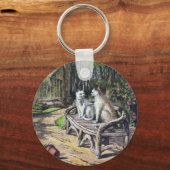 猫会話 キーホルダー (正面)