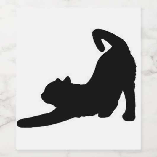 猫伸張 ワインラベル (シングルラベル)