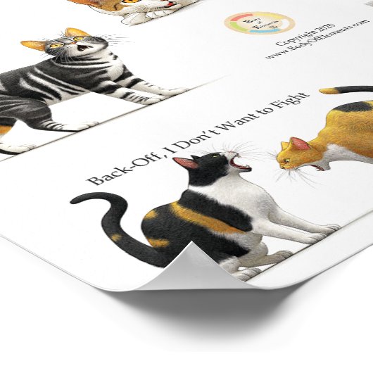 猫体言語 ポスター (角)