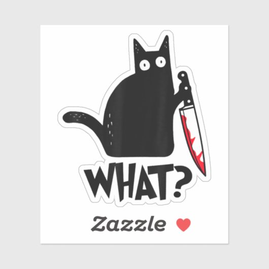 猫何おもしろい黒シャツ殺意のある猫 シール (シート)