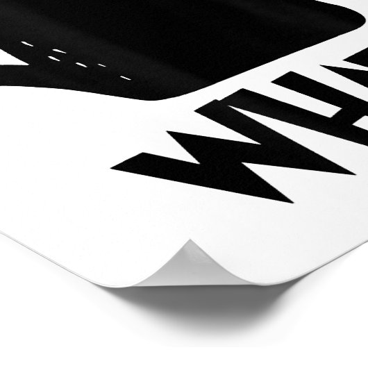 猫何おもしろい黒シャツ殺意のある猫 ポスター (角)