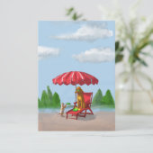 猫使用人とプードルの札 サンキューカード (スタンド正面)