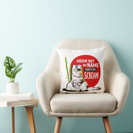 猫侍おもしろい引用文Tシャツ クッション (椅子)