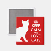 猫保の磁石を愛する |カスタマイズ可能 マグネット (正面/裏面)