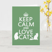 猫保を愛し穏やかに カード (黄色い花)