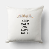 猫保を愛し穏やかに クッション (正面)