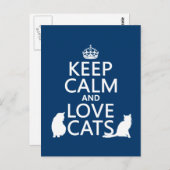 猫保を愛し穏やかに ポストカード (正面/裏面)
