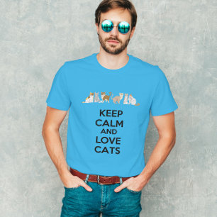 猫保を愛し穏やかに Tシャツ