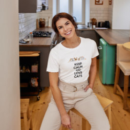 猫保を愛し穏やかに Tシャツ