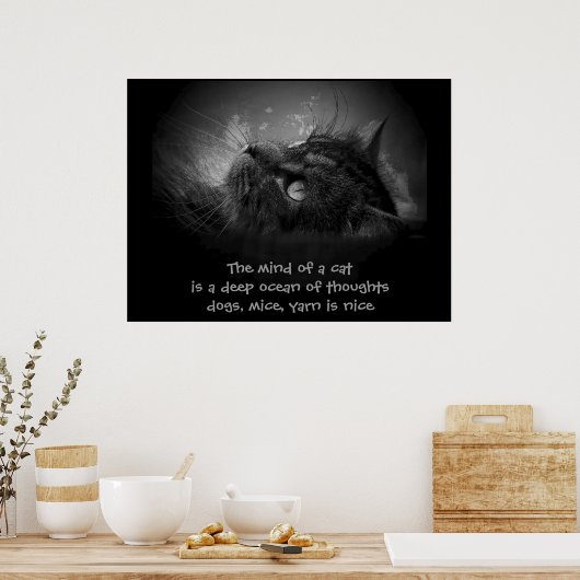 猫俳句の心 ポスター (キッチン)