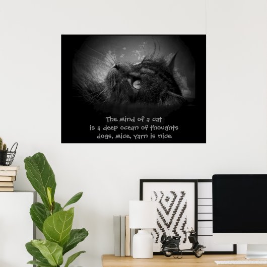 猫俳句の心 ポスター (ホームオフィス)