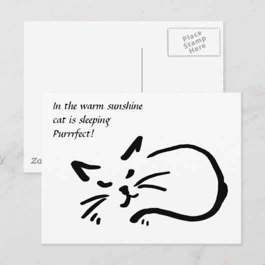 猫俳句 ポストカード (正面/裏面)