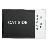 猫側、人側枕ケース 枕カバー (裏面)