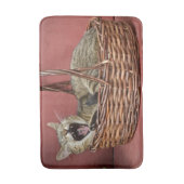 猫入りバスケットマット バスマット (正面縦)