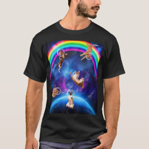 猫入り宇宙キットンアウター銀河系猫 Tシャツ