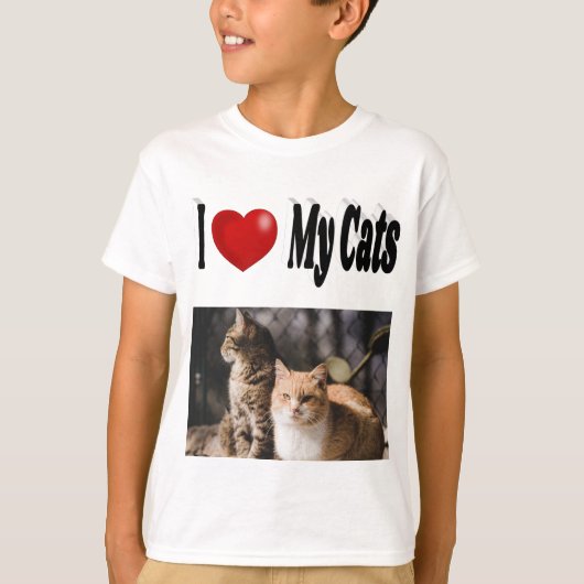 猫写真が大好き Tシャツ (正面)
