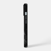 猫写真の白黒の個人用設定 iPhone 15ケース (左側面)