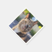 猫写真の追加カスタマイズ スタンダードカクテルナプキン (角)