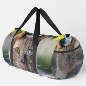 猫写真の追加カスタマイズ ダッフルバッグ (右コーナー)