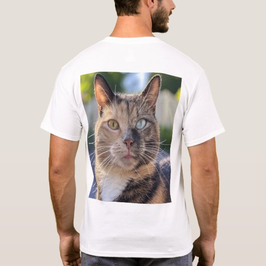 猫写真の追加カスタマイズ Tシャツ (裏面)
