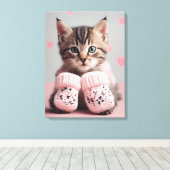 猫写真アート キャンバスプリント (インサイチュ (ウッドフロア))