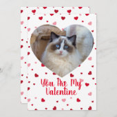 猫写真カスタムバレンタインデーのカード シーズンカード (正面/裏面)