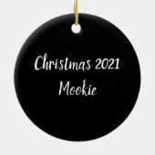 猫写真クリスマス セラミックオーナメント (裏面)