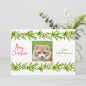 猫写真テンプレートホリデーペットクリスマスカード シーズンカード (スタンド正面)
