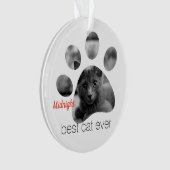 猫写真パーソナライズされたのポープリント オーナメント (正面)