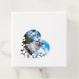 猫写真パーソナライズされたメッセージカード(名前あり) フェイバータグ