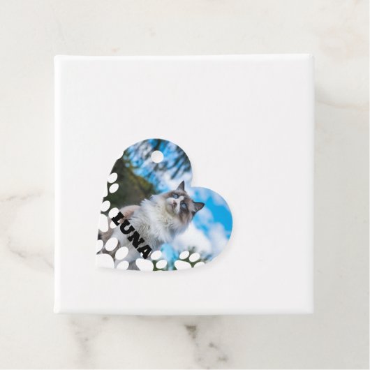 猫写真パーソナライズされたメッセージカード（名前あり） フェイバータグ (インサイチュ)