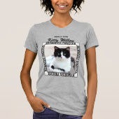 猫写真ペット記念銘柄名 Tシャツ (正面)