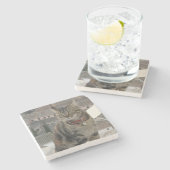 猫写真大理石コースター ストーンコースター (横)