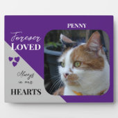 猫写真悔やみや弔慰記念PETパープル フォトプラーク (正面)