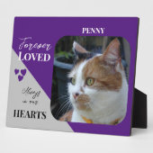 猫写真悔やみや弔慰記念PETパープル フォトプラーク (側面)