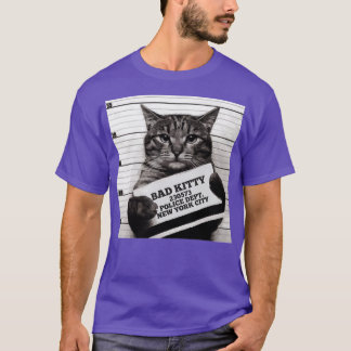 猫刑務所囚人の悪い子猫ムグショット Tシャツ