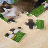 猫動物のペットの子供 ジグソーパズル (側面)