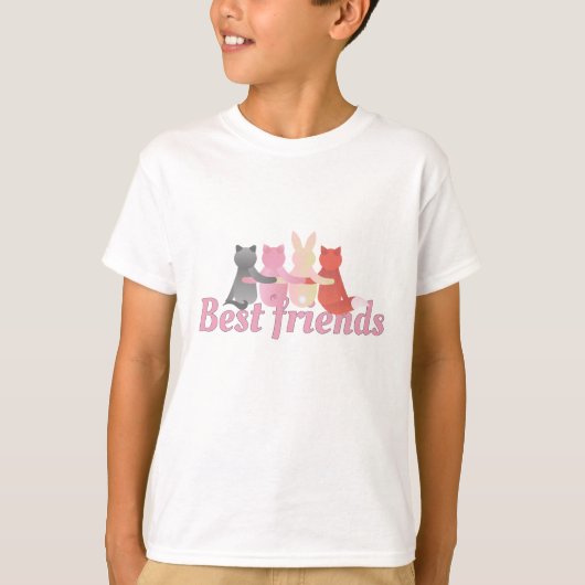 猫動物の最高の友人 Tシャツ (正面)