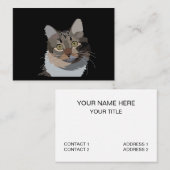 猫動物ペットイラストレーション猫好きペットサービス 名刺 (正面/裏面)